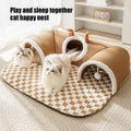 Cat Bed Tunnel Cat Play Tunnel Warm Shelter Tent House Toys