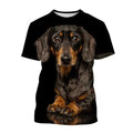 Funny Dachshund T-Shirts Pet Dog 3D Printed Streetwear Men Women