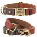 Personalized Dog Collar Leash Durable Nylon Leather Dog Buckle Collars