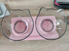 Non-Slip Double Cat Bowl With Stand Pet Feeding Cat Water Bowl