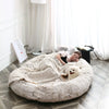 Human Dog Bed, Washable Faux Fur Dog Bed for People Doze Napping