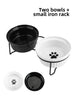 1 Set Elevated Ceramic Cat Bowls 1 Set Non-Slip Ceramic Cat Bowls