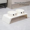 Elevated Pet Dog Feeder Bowls Raised Stand with Double Stainless Dogs Bowl