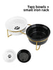 1 Set Elevated Ceramic Cat Bowls 1 Set Non-Slip Ceramic Cat Bowls