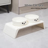 Elevated Pet Dog Feeder Bowls Raised Stand with Double Stainless Dogs Bowl