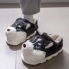 Winter Sippers Men Fluffy Dog Husky Home Shoes Large Size