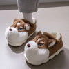 Winter Sippers Men Fluffy Dog Husky Home Shoes Large Size