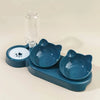Pet Bowls With Water Feeder, 3 In 1 Ear Design Tilted Cat Bowl Set