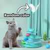 Interactive Cat Toy Tower Kitten Turntable Track Roller Balls Toys