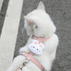 Cute Small Cat Harness Leash Set Fashion Simple Puppy Leash Set