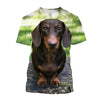 Funny Dachshund T-Shirts Pet Dog 3D Printed Streetwear Men Women