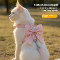 Cute Bowknot Cat Harness And Leash Adjustable Pet