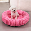 Round Small Cat Bed Stripe Elastic Winter Warm Soft Large Dog Sofa