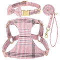 Nylon Dog Collar Harness Leash Set Adjustable Puppy Dogs