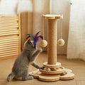Wooden Pet Cat Toy Tower Funny Cat Stick Balls Balls Accessories
