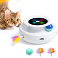 2 in 1 Smart Cat Toys Automatic Feather Fun Ball Toy Set