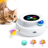 2 in 1 Smart Cat Toys Automatic Feather Fun Ball Toy Set