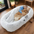 Human Dog Bed, Washable Faux Fur Dog Bed for People Doze Napping