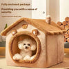 All Season Dog House Style Bed Removable Pet Bed