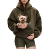 New Autumn Winter Solid Color Hooded Plush Pet Pocket Kangaroo Bag