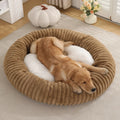 New Round Plush Dog Bed for All Seasons Washable pet Bed