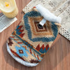 Fair Isle Dog Cat Vest Winter Warm Plush Sleeveless Jacket