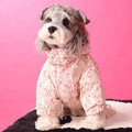 Pet Floral Pink Dog Parkas Autumn Winter Schnauzer Teddy Dog