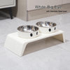 Elevated Pet Dog Feeder Bowls Raised Stand with Double Stainless Dogs Bowl